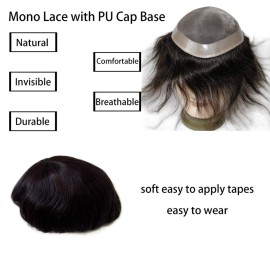 lumeng Toupees Mens Hair Pieces and Wigs Male Hair Unit Real Hair Men Replacement Man Unit DurableLace With Npu Reinfore Lace Male Wig 7x9 Inch Color 2 lumeng Toupees Mens Hair Pieces and Wigs Male Hair Unit Real Hair Men Replacement Man Unit DurableLace With Npu Reinfore Lace Male Wig 7x9 Inch Color 2