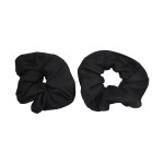 Set of 2 Large Solid Scrunchies - Black