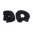 Set of 2 Large Solid Scrunchies - Black