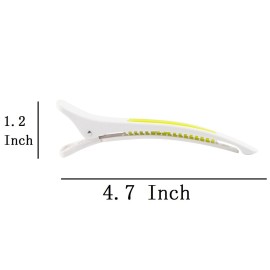 6Pcs/set Pinup Plastic Duck Bill Hair Clips for Sectioning Hair - Professional Non Slip Silicone band Clips Salon DIY Accessories Hairpins Hairgrip for Women(White-Style1) 6Pcs/set Pinup Plastic Duck Bill Hair Clips for Sectioning Hair - Professional Non Slip Silicone band Clips Salon DIY Accessories Hairpins Hairgrip for Women(White-Style1)