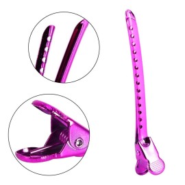 12Pcs Sectioning Clip Barrette Metal Duckbill Clip Hair Grip Clamps Salon Barber Hairdressing Styling Tools, Rose Red 12Pcs Sectioning Clip Barrette Metal Duckbill Clip Hair Grip Clamps Salon Barber Hairdressing Styling Tools, Rose Red