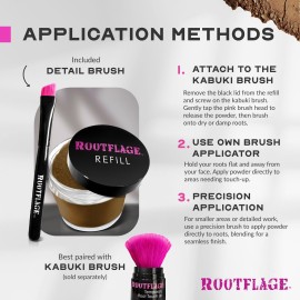 Rootflage Temporary Root Touch Up Refill, Hair Filler, Hair Concealer (Golden Brown)