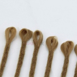 Dsoar Dreadlock Extensions Brown Synthetic Dreads 20 Inch 12 Strands Handmade Dreadlocks Extensions Hippie Crochet Loc Extensions (Light Brown Color)