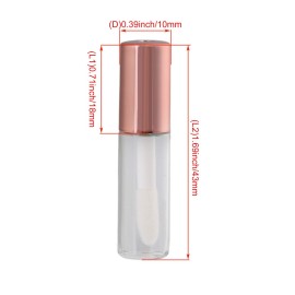 BQLZR Rose Gold Lip Gloss Tubes 1.2ml Empty Plastic transparent Lip Balm Bottle Container Cosmetic Makeup Tools with Stopper Pack of 20 BQLZR Rose Gold Lip Gloss Tubes 1.2ml Empty Plastic transparent Lip Balm Bottle Container Cosmetic Makeup Tools with Stopper Pack of 20