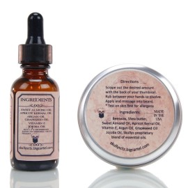 Skully\'s Pale Rider Beard Oil 1 oz & Beard Balm 2 oz-Unscented, Beard kit