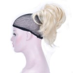 Aimole Synthetic Ponytail Claw Clip-on Straight Wig Short Extensions Hair Hairpiece(613-Pale Blond)