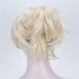Aimole Synthetic Ponytail Claw Clip-on Straight Wig Short Extensions Hair Hairpiece(613-Pale Blond)