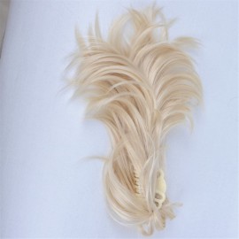 Aimole Synthetic Ponytail Claw Clip-on Straight Wig Short Extensions Hair Hairpiece(613-Pale Blond)