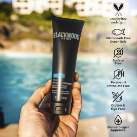 Blackwood For Men HydroBlast Moisturizing Conditioner - Deep Treatment for Damaged & Dry Hair - Natural Vegan Formula for Curly & Coarse Hair - Sulfate Free, Paraben Free, & Cruelty Free (4.59 Oz)