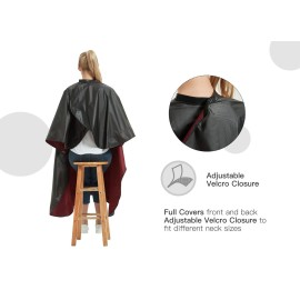 PERFEHAIR All Purpose Styling Chemical Hair Cutting Cape, Salon Barber Stylist Coloring Shampoo Waterproof Clients Gown Smock Capes