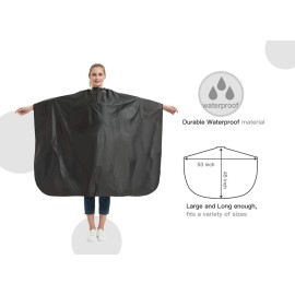 PERFEHAIR All Purpose Styling Chemical Hair Cutting Cape, Salon Barber Stylist Coloring Shampoo Waterproof Clients Gown Smock Capes