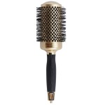Olivia Garden NanoThermic Ceramic + Ion Round Thermal Hair Brush - Not Electrical - Professional Blowout Brush for Normal to Thick Hair, NT-54G, 2 1/8
