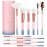 Makeup Brush Set with Case - 12 Pcs Makeup Brush Sets for Foundation Beauty Eyeshadow Blush Powder Concealer Contour Brushes Kit with Black Case