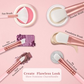 Makeup Brush Set with Case - 12 Pcs Makeup Brush Sets for Foundation Beauty Eyeshadow Blush Powder Concealer Contour Brushes Kit with Black Case Makeup Brush Set with Case - 12 Pcs Makeup Brush Sets for Foundation Beauty Eyeshadow Blush Powder Concealer Contour Brushes Kit with Black Case