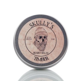 Skully\'s Timber Beard Balm 2 fl. oz (Warm Amber Scented, Woodsy) Medium Hold Beard balm for Men, Deep Conditioning, Tames Flyaways, Promotes Healthy Beard Growth