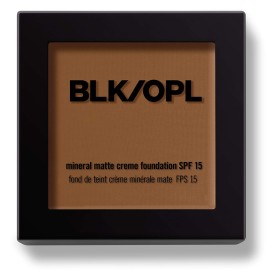 BLK/OPL Mineral Matte Crme Powder Foundation SPF 15, Amber - enriched with aloe and Vitamins C & E, cruelty-free