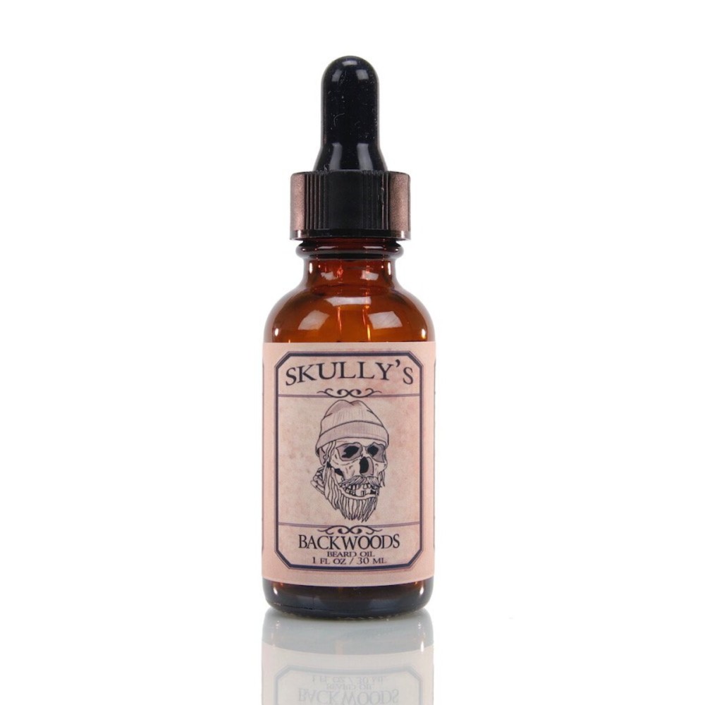Skully\'s Backwoods Beard Oil 1 fl. oz (Woodsy - Eucalyptus, Cedar Wood, Fir Needle, Patchouli) All Natural Beard Oil for Men, Promotes Beard Growth, Softens, Moisturizes