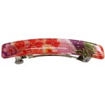 Japanese Kyoto Chirimen Barette Hair Clip/Clasp (Purple/Pink)