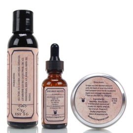 Skully\'s Buck Shot 4 oz. Beard Wash, 2 oz Beard Balm & 1 oz. Beard Oil, Beard kit