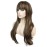 Aimole Women\'s Wig Long Straight Layered Wig Brown with Blonde Highlights Synthetic Wigs 24 Inches