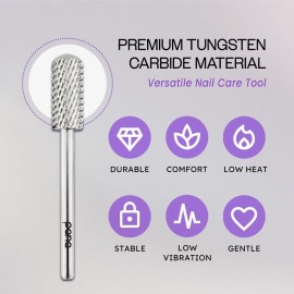 PANA 3/32 Small Smooth Round Top Safety Carbide Nail Drill Bit for Gel Polish & Acrylic Removal Nail Salon Manicure Pedicure Electric File Tools (Small Barrel - Silver, Coarse) PANA 3/32 Small Smooth Round Top Safety Carbide Nail Drill Bit for Gel Polish & Acrylic Removal Nail Salon Manicure Pedicure Electric File Tools (Small Barrel - Silver, Coarse)