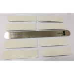 QAQ STAINLESS STEEL NAIL FILE WITH 8 PIECES OF REFILL PADS
