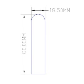 QAQ STAINLESS STEEL NAIL FILE WITH 8 PIECES OF REFILL PADS