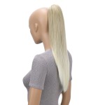 CAISHA 20 Hairpiece Ponytail Clip On Extensions With Butterfly Claw Straight Lightblond H150
