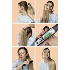 CAISHA 20 Hairpiece Ponytail Clip On Extensions With Butterfly Claw Straight Lightblond H150