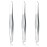 LUXXII (3 Pack) Slant Tweezers - Precision Stainless Steel Slant Tip Tweezers Hair Plucker for Hair and Eyebrows Personal Care (Silver Tone)