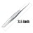 LUXXII (3 Pack) Slant Tweezers - Precision Stainless Steel Slant Tip Tweezers Hair Plucker for Hair and Eyebrows Personal Care (Silver Tone)