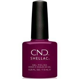 CND Shellac Gel Nail Polish, Long-lasting NailPaint Color with Curve-hugging Brush, Plum/Berry Polish, 0.25 fl oz