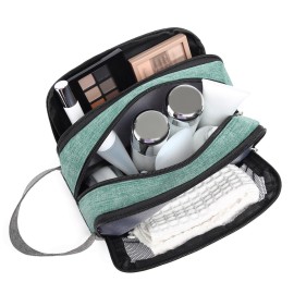 Yeiotsy Dopp Kit for Men - Color Clash Travel Toiletry Organizer with Mesh Pockets, Durable Shaving bag for Gym & Camping (Green)