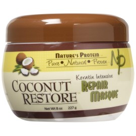 NATURE\'S PROTEIN Coconut Restore Keratin Intensive Repair Masque 8oz, 8 Oz