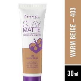 Rimmel Stay Matte Foundation, Warm Beige, 1 Fluid Ounce Rimmel Stay Matte Foundation, Warm Beige, 1 Fluid Ounce