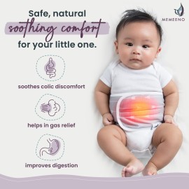 MEMEENO Baby Belly Band - Heating Pad for Gas & Colic Relief, Newborns
