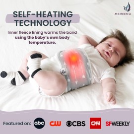 MEMEENO Baby Belly Band - Heating Pad for Gas & Colic Relief, Newborns