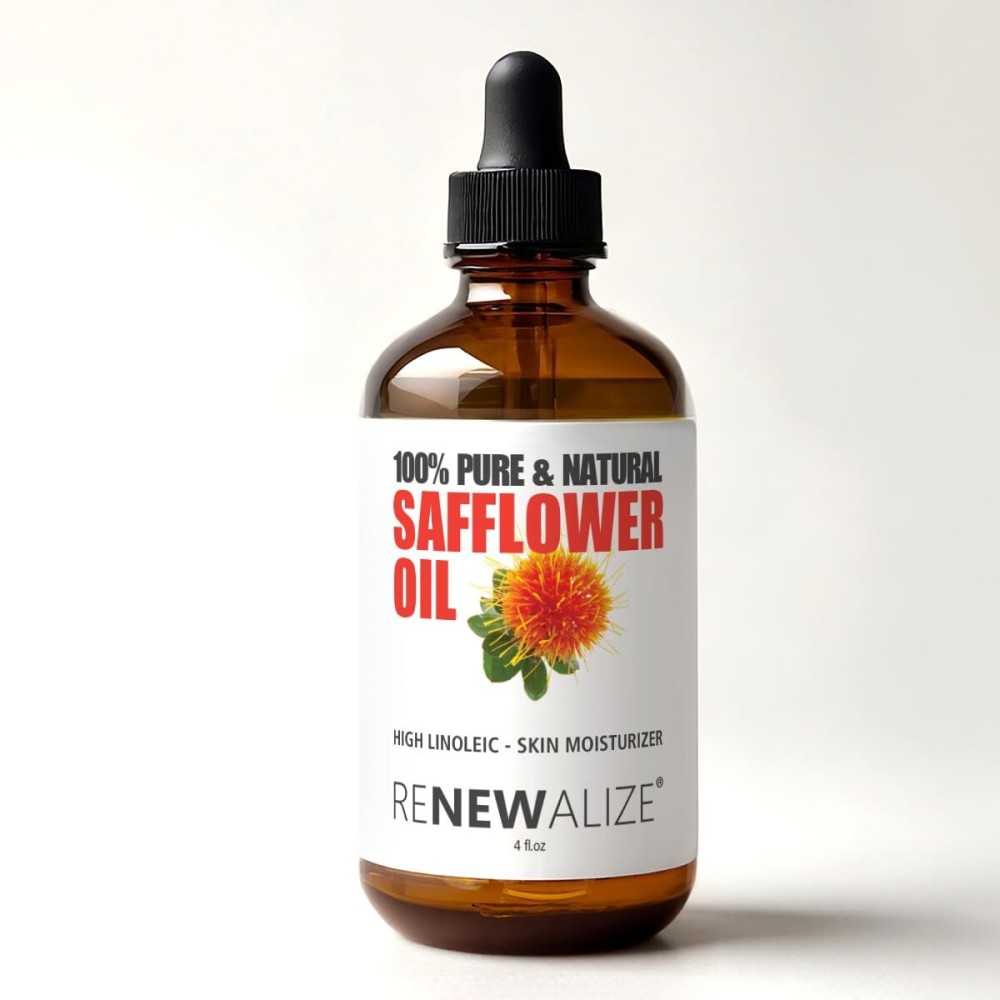 SAFFLOWER SEED OIL FACE MOISTURIZER - 4 oz. Dark Glass Bottle with Dropper | High linoleic facial serum regimen for acne and oily skin | Best all natural breakout skincare treatment for men and women SAFFLOWER SEED OIL FACE MOISTURIZER - 4 oz. Dark Glass Bottle with Dropper | High linoleic facial serum regimen for acne and oily skin | Best all natural breakout skincare treatment for men and women
