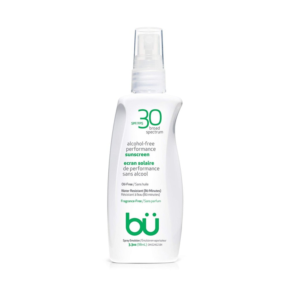 Bu SPF 30 Ultrafine WOWmist Sunscreen Spray - Clear, Non Greasy, Non Toxic, Non Comedogenic. Sweat & Water-Resistant. Travel, Sport, Sensitive Skin (Fragrance-Free, 3.3 oz)