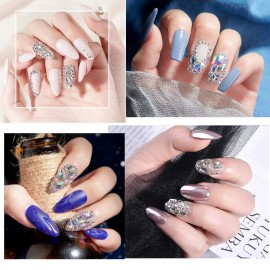 AD Beads Top Czech AB Crystal Multi-Shape Flatback Rhinestone Nail Art Decoration DIY (50 Pcs, 34. Star 8x8mm)