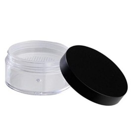 2Pcs 50ml Plastic Empty Powder Puff Case Face Powder Blusher Makeup Cosmetic Jars Containers Travel Kit