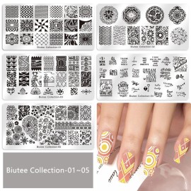 Biutee 19pcs Nail Stamp Plates set 15 plate 1Stamper 2Scraper 1storage bag Nails Art Stamping Plate Scraper Stamper Set Leaves Flowers Animal Nail plate Template Image Plate Biutee 19pcs Nail Stamp Plates set 15 plate 1Stamper 2Scraper 1storage bag Nails Art Stamping Plate Scraper Stamper Set Leaves Flowers Animal Nail plate Template Image Plate