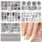 Biutee 19pcs Nail Stamp Plates set 15 plate 1Stamper 2Scraper 1storage bag Nails Art Stamping Plate Scraper Stamper Set Leaves Flowers Animal Nail plate Template Image Plate