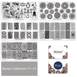Biutee 19pcs Nail Stamp Plates set 15 plate 1Stamper 2Scraper 1storage bag Nails Art Stamping Plate Scraper Stamper Set Leaves Flowers Animal Nail plate Template Image Plate Biutee 19pcs Nail Stamp Plates set 15 plate 1Stamper 2Scraper 1storage bag Nails Art Stamping Plate Scraper Stamper Set Leaves Flowers Animal Nail plate Template Image Plate