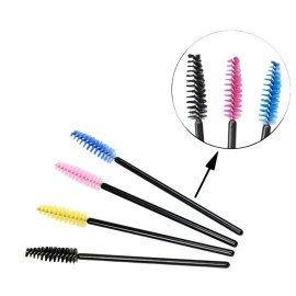 Xiaoyu 100PCS Disposable Mascara Wands Eyelash Applicator Eyebrow Brush - White