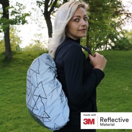 Salzmann Reflective Backpack Cover | High Visibility, Waterproof & Weatherproof | Ideal for Cycling, Running & Hiking | Made with 3M Scotchlite