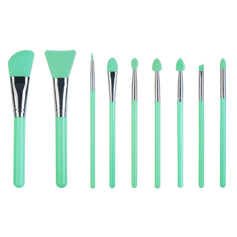 LORMAY 9Pcs Silicone Makeup Brush Set. Applicators for Facial Mask, Eyeliner, Eyebrow, Eye Shadow and Lip Makeup, and UV Epoxy Resin Craft Kit (Mint Green) LORMAY 9Pcs Silicone Makeup Brush Set. Applicators for Facial Mask, Eyeliner, Eyebrow, Eye Shadow and Lip Makeup, and UV Epoxy Resin Craft Kit (Mint Green)