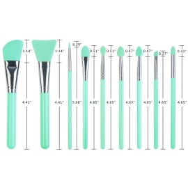 LORMAY 9Pcs Silicone Makeup Brush Set. Applicators for Facial Mask, Eyeliner, Eyebrow, Eye Shadow and Lip Makeup, and UV Epoxy Resin Craft Kit (Mint Green) LORMAY 9Pcs Silicone Makeup Brush Set. Applicators for Facial Mask, Eyeliner, Eyebrow, Eye Shadow and Lip Makeup, and UV Epoxy Resin Craft Kit (Mint Green)