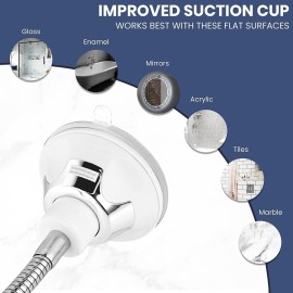 MIRRORVANA Flexible Fogless Shower Mirror for Bathroom Shaving with Height Adjustable Gooseneck Extension, 360 Swivel and Upgraded Suction Cup - Shatterproof 6.3 x 6.3 Surface