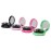 LOUISE MAELYS 4pcs Round Folding Pocket Hair Brush Mini Hair Comb with Makeup Mirror for Travel Candy Color